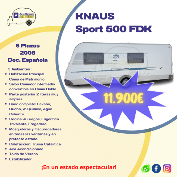 CARAVANA KNAUS SPORT 500FDK